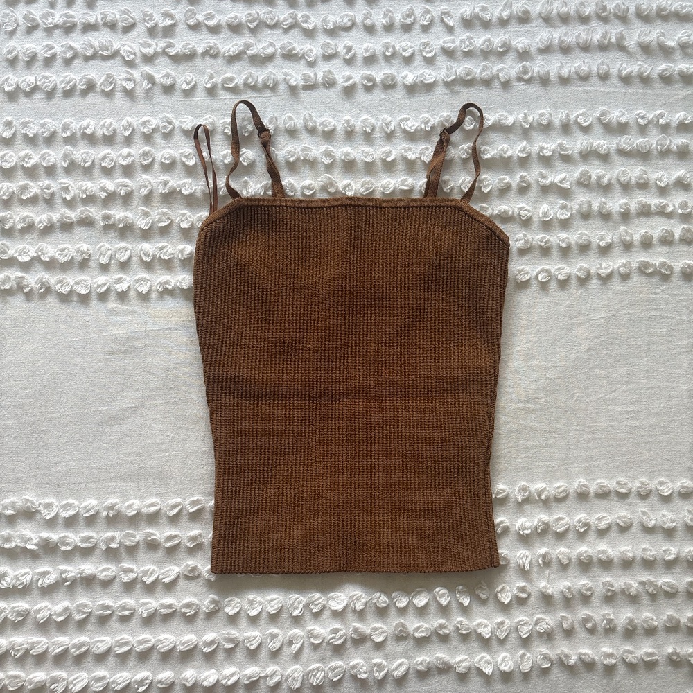 Baboon, Aritzia, brown tank top